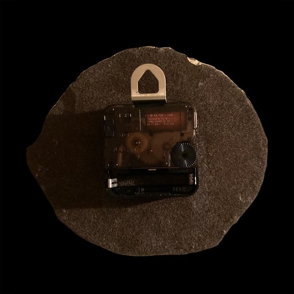 Glazed, Cypress Wood, Raw-edged Clock - Picture 6 of 8